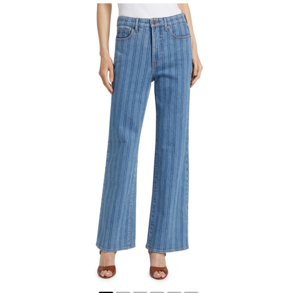 Veronica Beard Crosbie Striped Jeans